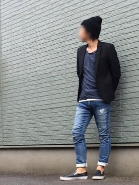 「SANTACROCE（サンタクロース）のアイテム」を使った、のぶさん（メンズ・167cm）の秋コーディネート