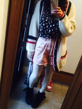 「ISBIT（アイズビット）のアイテム（パンツ）」を使った、mnhさん（レディース・158cm）の冬コーディネート