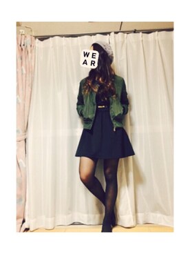 「NICE CLAUP（ナイスクラップ）のアイテム（ブルゾン）」を使った、MRさん（レディース・159cm）の冬コーディネート