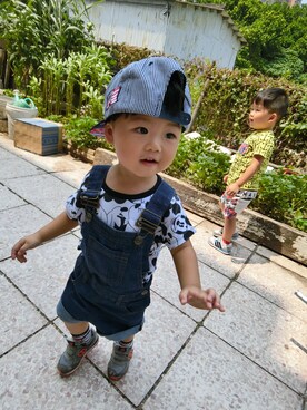 「LOVFEE（ラッフィ）のアイテム」を使った、  baby   miraさん（キッズ・80cm）の夏コーディネート