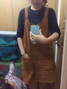 「PULL&BEAR（プルアンドベア）のアイテム（チュニック）」を使った、JJaneさん（レディース・163cm）の秋コーディネート