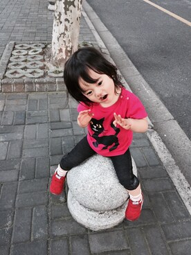 「BLEU H. （ブルーオリゾン）のアイテム」を使った、nanaさん（キッズ・90cm）の夏コーディネート