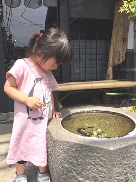 「フェリシモキッズ（フェリシモキッズ）のアイテム（ワンピース/ドレス）」を使った、nanaさん（キッズ・90cm）の夏コーディネート