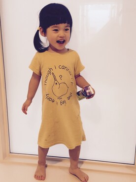 「フェリシモキッズ（フェリシモキッズ）のアイテム（ワンピース/ドレス）」を使った、nanaさん（キッズ・90cm）の秋コーディネート