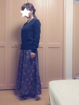 「黒ニット」｜こはるさん（レディース・160cm）の秋コーディネート