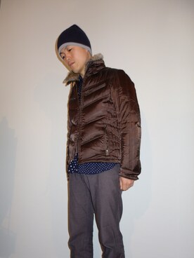 「MICHEL KLEIN（ミッシェル・クラン）のアイテム（ダウンジャケット/コート）」を使った、Noriaki Chikamotoさん（メンズ・167cm）の冬コーディネート