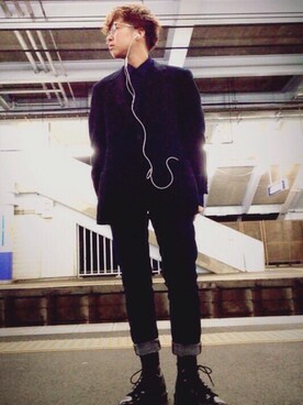 「ツイードジャケット」｜永瀬さん（メンズ・160cm・20代）の秋コーディネート