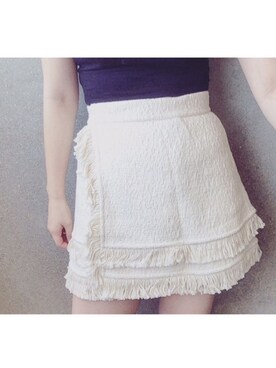 「SLY（スライ）のCUTテレコT/SH（Tシャツ/カットソー、ブラック系）」を使った、mizukittyさん（レディース・161cm）の夏コーディネート