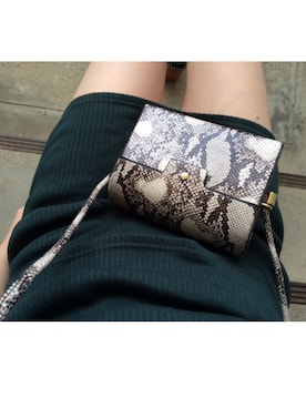 「SLY（スライ）のBOX POCHETTE（ショルダーバッグ、その他）」を使った、mizukittyさん（レディース・161cm）の夏コーディネート