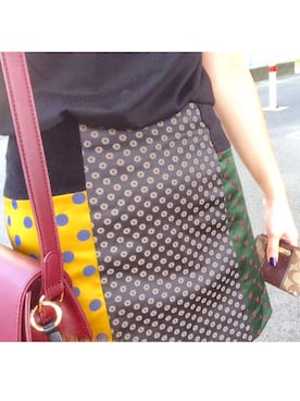 「SLY（スライ）のDOTTED ジャガードS/SK（スカート、その他）」を使った、mizukittyさん（レディース・161cm）の秋コーディネート
