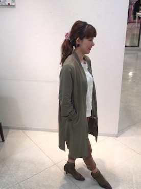 「Bou Jeloud（ブージュルード）のアイテム（ブルゾン）」を使った、boujeloud三光店さん（レディース・158cm）の夏コーディネート