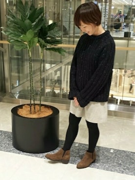 「茶色」｜namiさん（レディース・153cm）の秋コーディネート