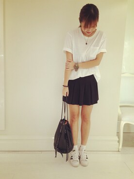 「moley（モレイ）のアイテム」を使った、Patsyさん（レディース・160cm）の夏コーディネート