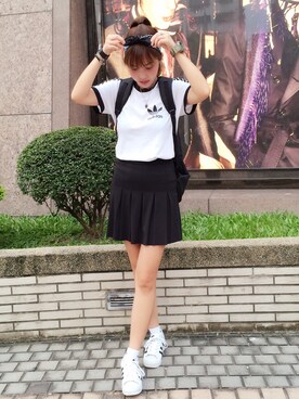 「moley（モレイ）のアイテム」を使った、Patsyさん（レディース・160cm）の夏コーディネート