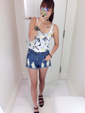 「moley（モレイ）のアイテム」を使った、Patsyさん（レディース・160cm）の夏コーディネート