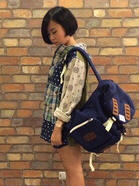「MANASTASH（マナスタッシュ）のアイテム（その他トップス）」を使った、Fairycookiesさん（レディース・160cm）の春コーディネート