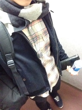 「OZOC（オゾック）のアイテム」を使った、KIYONOさん（メンズ・172cm）の冬コーディネート