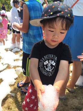 「アイテム（水着、レッド系）」を使った、ku-kaiさん（レディース・90cm）の夏コーディネート