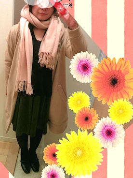 「シアータイツ」｜「アイテム（ジャケット/アウター）」を使った、まきさん（レディース・150cm）の春コーディネート