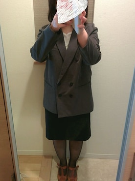 「シアータイツ」｜「アイテム（ジャケット/アウター）」を使った、まきさん（レディース・150cm）の春コーディネート