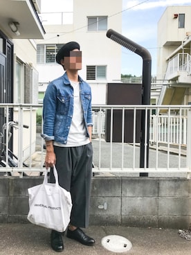 「アイテム（バングル/リストバンド）」を使った、たいやきさん（メンズ・182cm・20代）の秋コーディネート