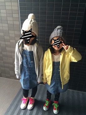 「URBAN RESEARCH（アーバンリサーチ）のアイテム（オールインワン・サロペット）」を使った、ちるさん（キッズ・120cm）の春コーディネート