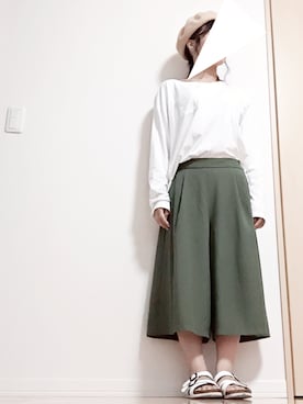 「Ray Cassin」｜「アイテム（ハンチング/ベレー帽）」を使った、みんとさん（レディース・151cm）の夏コーディネート