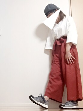 「w closet」｜「アイテム（ハンチング/ベレー帽）」を使った、みんとさん（レディース・151cm）の夏コーディネート
