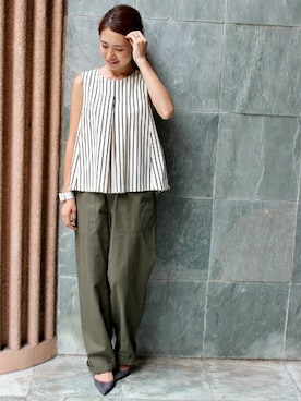 「IENA（イエナ）のアイテム（アクセサリー）」を使った、Woodyさん（レディース・160cm）の夏コーディネート