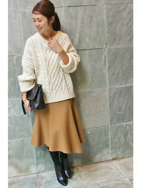 「IENA（イエナ）のアイテム（バッグ）」を使った、Woodyさん（レディース・160cm）の秋コーディネート