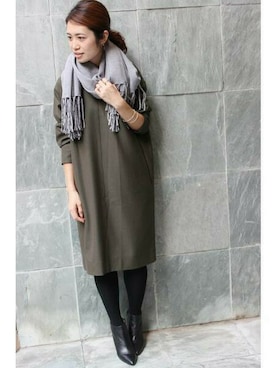 「IENA（イエナ）のアイテム（ワンピース/ドレス）」を使った、Woodyさん（レディース・160cm）の秋コーディネート