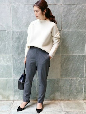 「IENA（イエナ）のアイテム（パンツ）」を使った、Woodyさん（レディース・160cm）の秋コーディネート