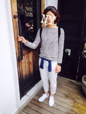 「#マリン」｜ヤマモトさん（レディース・166cm）の春コーディネート