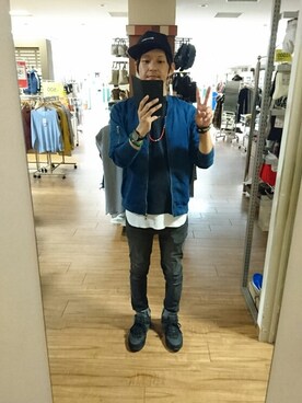 「ラブ＆ピース2016」｜「アイテム（ミリタリージャケット）」を使った、キヨキヨさん（メンズ・167cm）の秋コーディネート