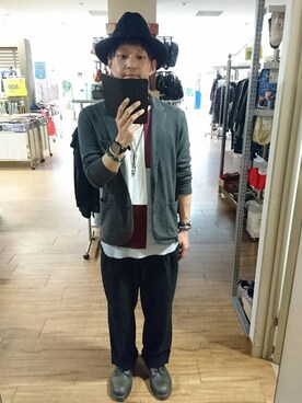 「ベレー帽推奨委員会」｜「アイテム（スラックス）」を使った、キヨキヨさん（メンズ・167cm）の秋コーディネート