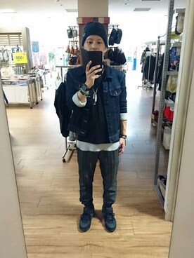 「ベレー帽推奨委員会」｜「アイテム（ニットキャップ/ビーニー）」を使った、キヨキヨさん（メンズ・167cm）の秋コーディネート