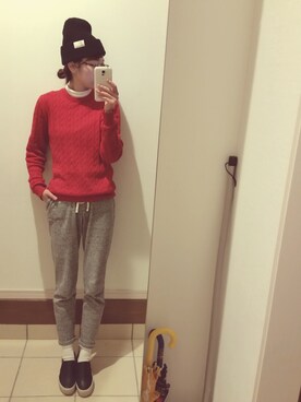 「UNIQLOコーデ」｜な つ み。さん（レディース・161cm）の冬コーディネート
