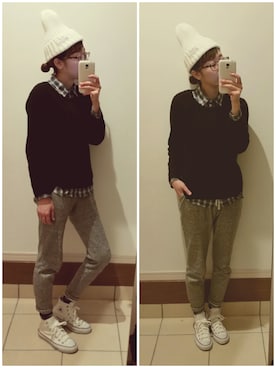 「ハイカット」｜な つ み。さん（レディース・161cm・20代）の冬コーディネート