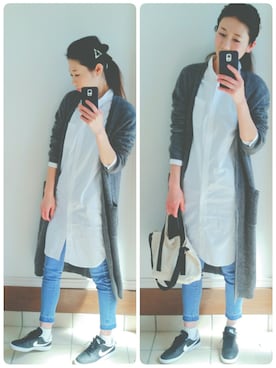 「NIKE（ナイキ）のNIKE/ナイキ グランドテラス 654495（スニーカー）」を使った、な つ み。さん（レディース・161cm）の春コーディネート