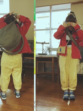 「学校」｜「アイテム（ブルゾン）」を使った、たて○さん（レディース・151cm）の春コーディネート