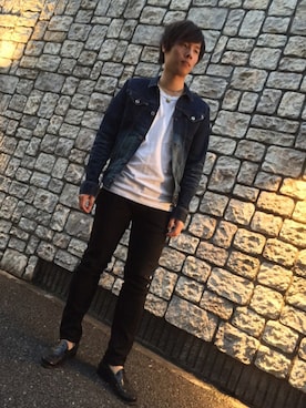 「FACTOTUM（ファクトタム）のアイテム（デニムジャケット）」を使った、RIKI さん（メンズ・170cm）の秋コーディネート