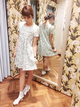 「Aラインワンピース」｜Harei Arakawaさん（レディース・168cm）の春コーディネート