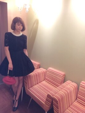 「Supreme.La.La.（シュープリームララ）のアイテム（アクセサリー）」を使った、Harei Arakawaさん（レディース・168cm）の春コーディネート