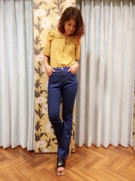 「Supreme.La.La.（シュープリームララ）のアイテム」を使った、Harei Arakawaさん（レディース・168cm）の夏コーディネート