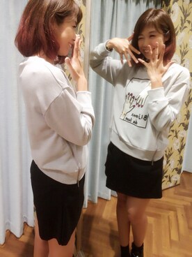 「Supreme.La.La.（シュープリームララ）のアイテム（Tシャツ/カットソー）」を使った、Harei Arakawaさん（レディース・168cm）の夏コーディネート