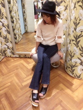 「Supreme.La.La.（シュープリームララ）のアイテム」を使った、Harei Arakawaさん（レディース・168cm）の夏コーディネート