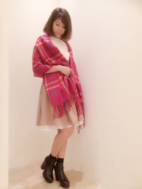 「Supreme.La.La.（シュープリームララ）のアイテム」を使った、Harei Arakawaさん（レディース・168cm）の秋コーディネート