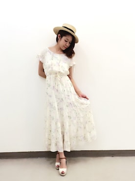 「Supreme.La.La.（シュープリームララ）のアイテム」を使った、Harei Arakawaさん（レディース・168cm）の春コーディネート