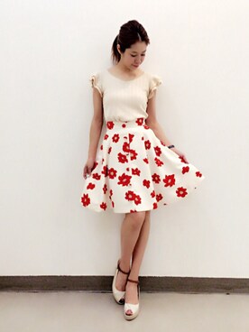 「Supreme.La.La.（シュープリームララ）のアイテム」を使った、Harei Arakawaさん（レディース・168cm）の春コーディネート