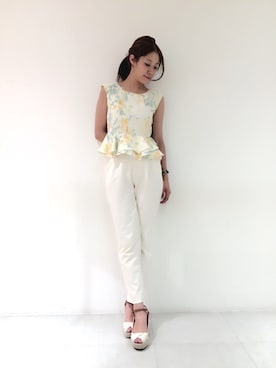 「Supreme.La.La.（シュープリームララ）のアイテム」を使った、Harei Arakawaさん（レディース・168cm）の夏コーディネート